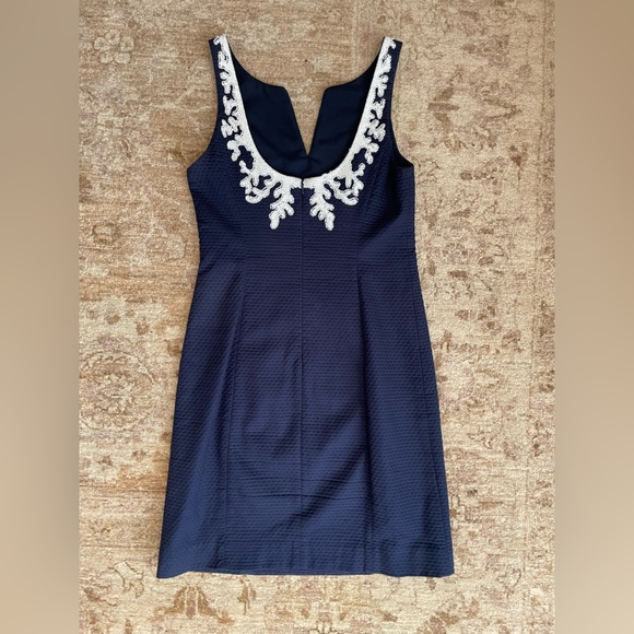 Lilly Pulitzer Gabby Shift Dress in True Navy size 00 retail $258 - Picture 6 of 11